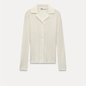 Zara Fine Ribbed Knit Cardigan